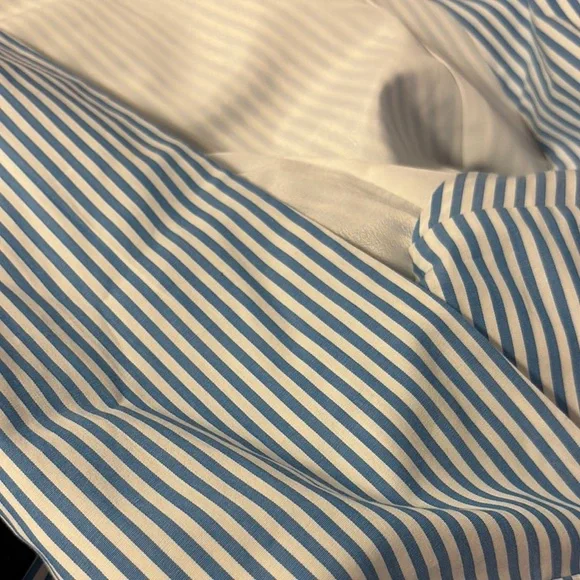 J.Crew Blue & White pinstripe wrap dress - Size 8 - Picture 6 of 6